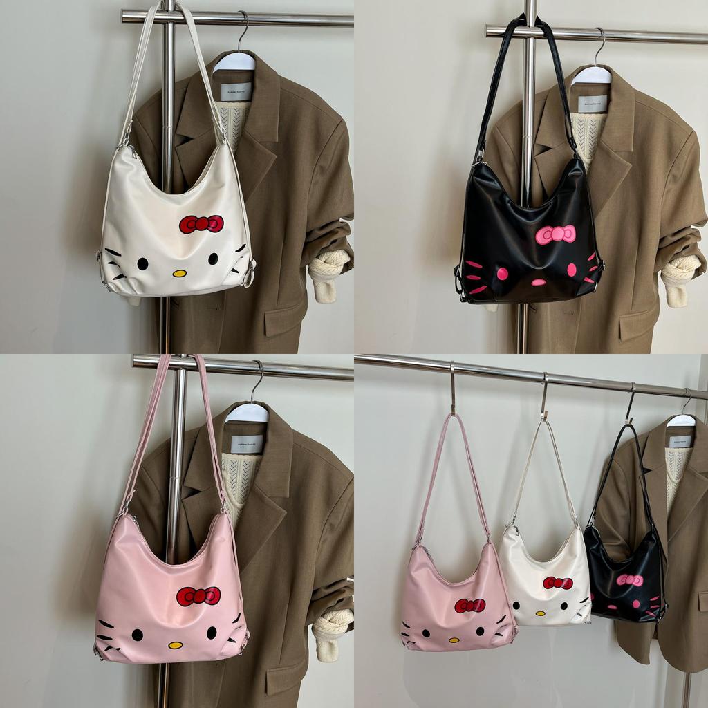 Hello Kitty Girl Large Capacity Pu Tote Bag With Breathable Waterproof Design For Daily Use
