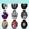 Nightmare Before Christmas Sally And Jack Skellington 3d Hoodie Sweatshirt In Various Sizes