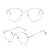 Luxury Fashion Optical Spectacle Eyeglasses Unisex Anti-Blue Light Plain Eyewear Cat Ear Oversized Metal Prescription Glasses
