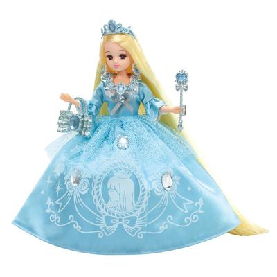Takara Tomy Vestido Licca-chan LW-22 Vestido Azul Brilhante de Princesa Fantasia, Brinquedo de Faz de Conta para Vestir, Idades 3 Anos e Acima