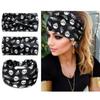 Halloween Print Headbands Women Girls Fashion Hair Bands Skull Vintage Cross Turban Bandage Bandanas Hairbands Hair Accessories