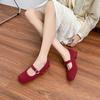 2025 new high heels women wear high-end thick heel Mary Jane shoes women 2025 French shallow mouth single shoes women