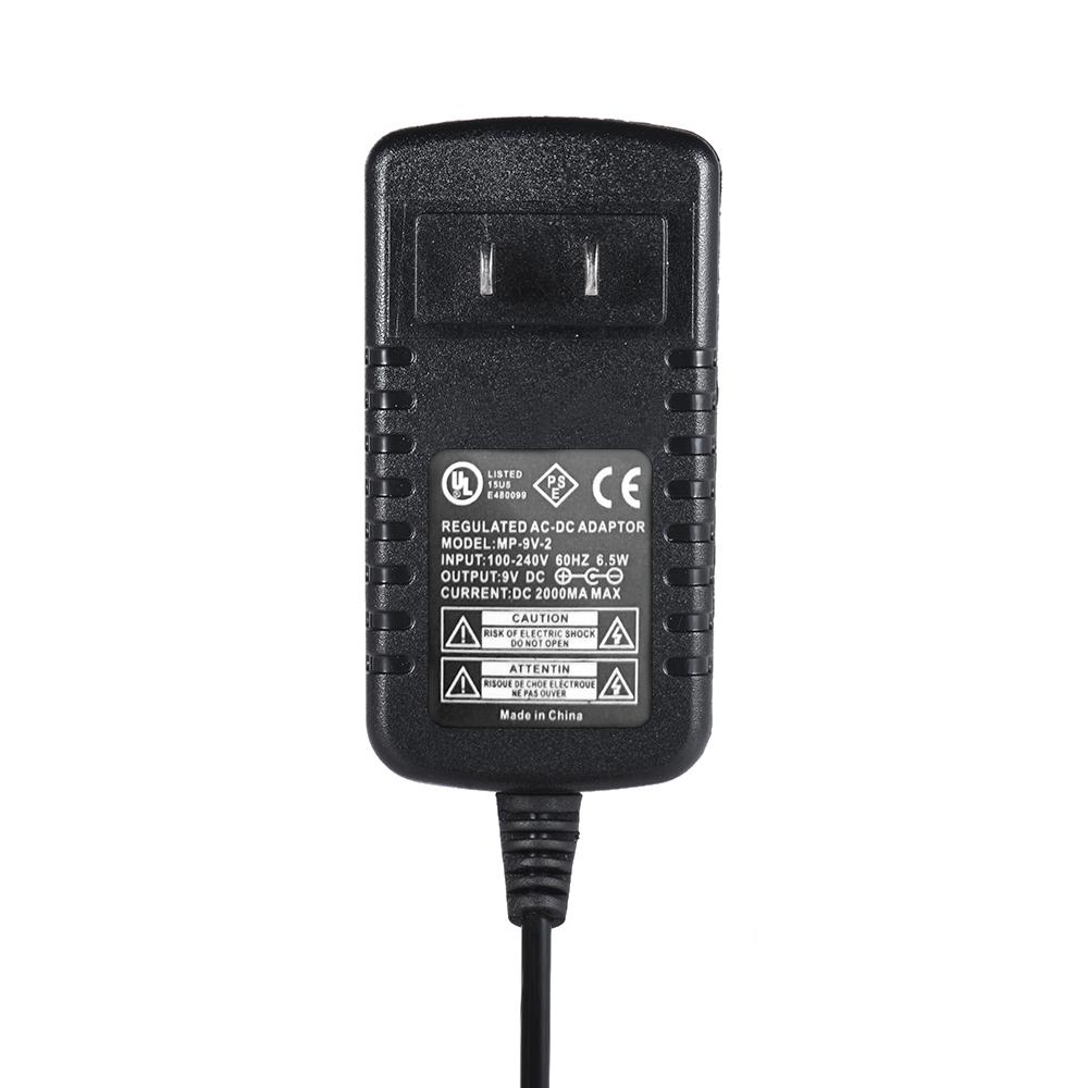 MAT-9V 2A Effect Power Supply Adapter Suitable for Guitar and Bass Effects 100~240V Input EU and US Plugs
