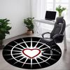 1PC Heart Symbol Chair Carpet for Office, Indoor Non-Slip Washable Carpet, Soft Comfortable Mat For Office Room Yy250930250