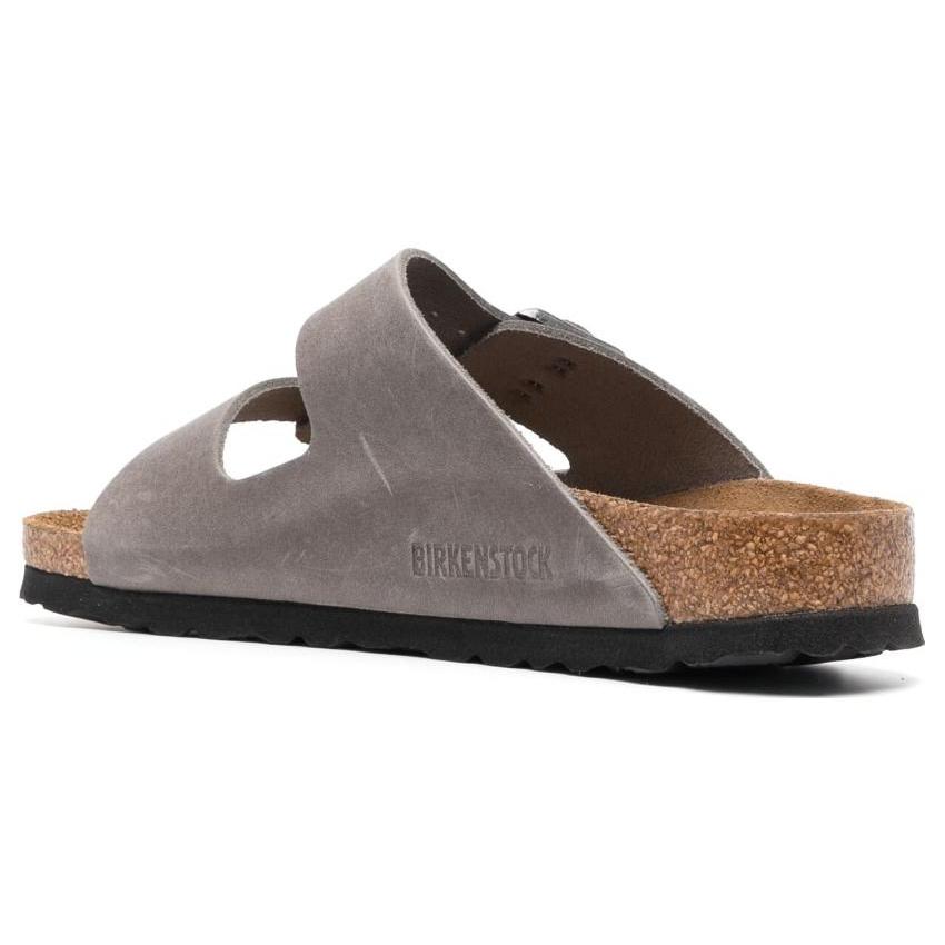 Birkenstock Arizona Soft Footbed Oiled Leather Sandals 'Iron' Women's 1013645