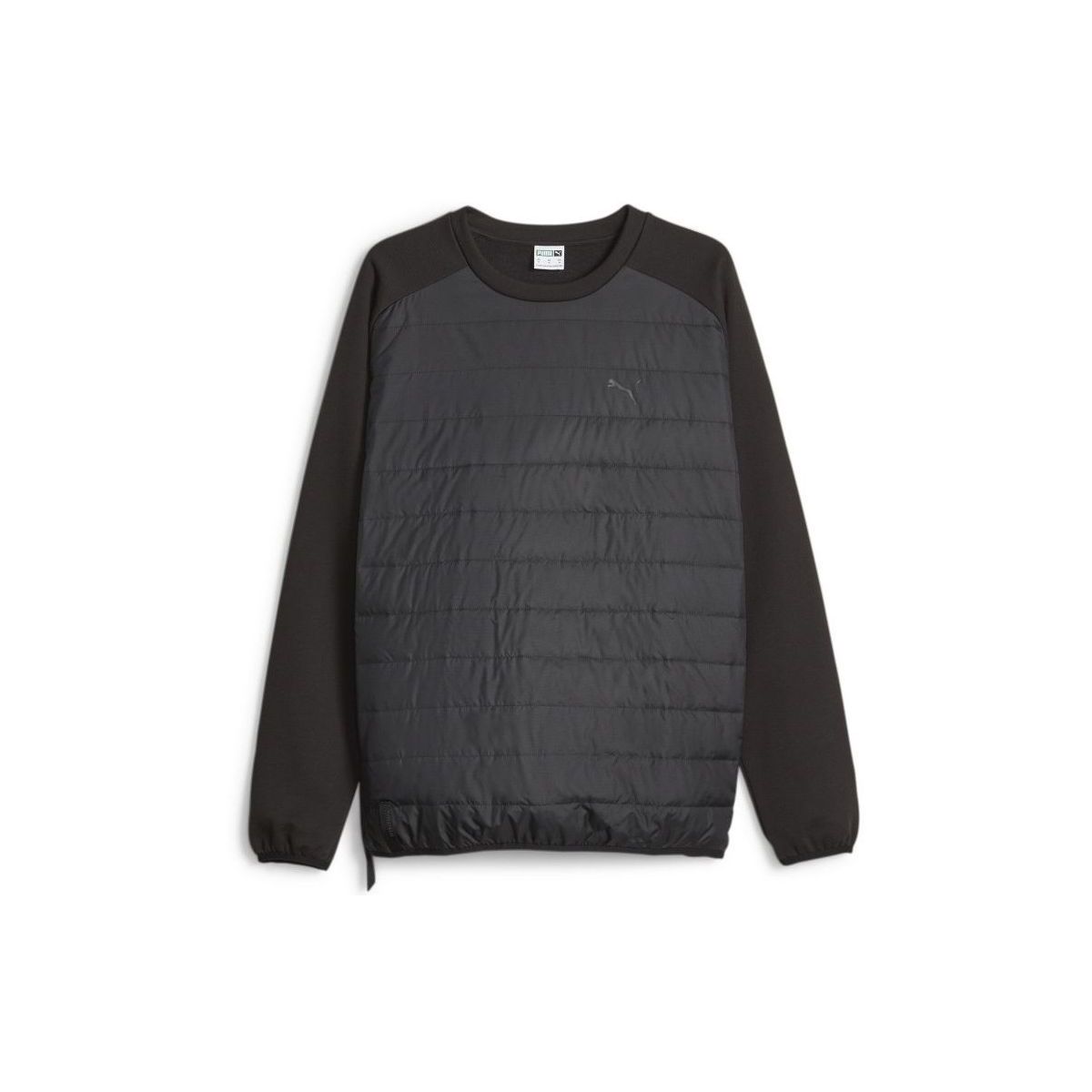 

Puma Tech Hybrid Crew Fleece Spliced Round Neck Pullover Casual Sweatshirt Men Sweatshirt Black 621292-01 S