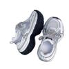 Thick-soled Paris Daddy Shoes Women's 2025 Summer New Leather Mesh Small Man Height Increase Breathable Mesh Casual Sports Shoes