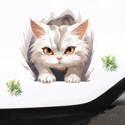 Hunting Cats Cartoon Car Stickers Auto Window Bumper Body Styling Funny Decoration Scratch Cover Waterproof Vehicle Decals