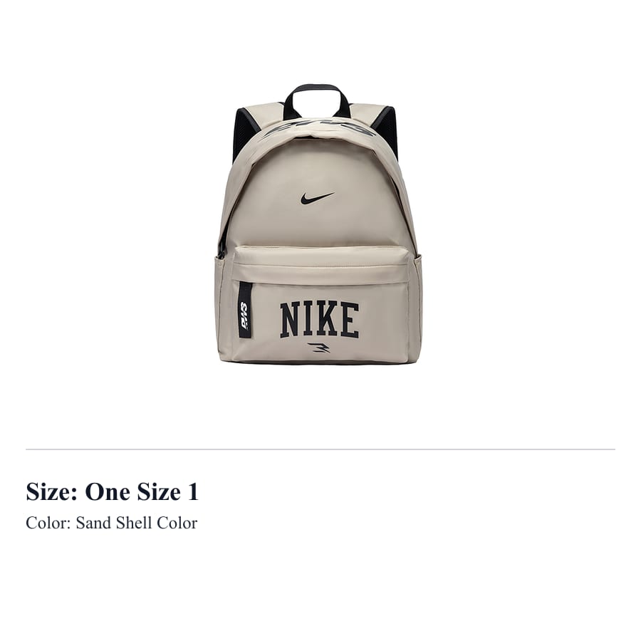 Nike Polyester Rucksack Regular Unisex Sandfarbene Muschel N32533105GS-002