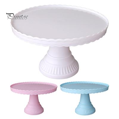 Cake Stand Stable Non-slip Plastic Wave Design Dessert Display Plate for Wedding