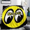 Moon Pattern Flannel Blanket, High Quality Comfortable for All Seasons, Home Decor, Warmth and Comfort, Perfect for Gifts.