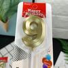 Opera House Candle Series: Vintage Gold Number Candles for Birthday & Anniversary Cake Decorations