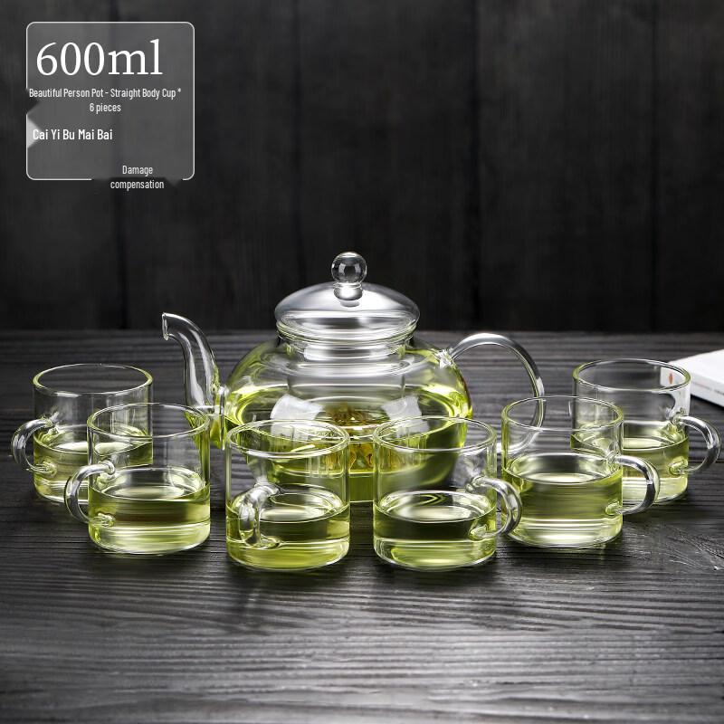 ZISIZ Heat-Resistant Glass Tea Pot