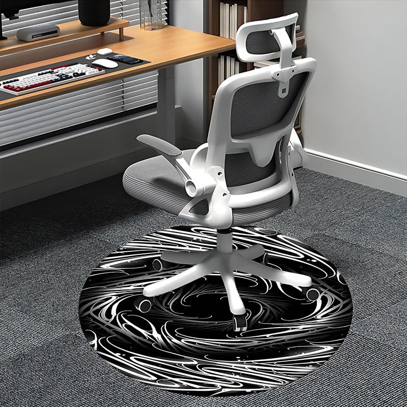 

Swirl Pattern,Abstract Design Chair mat Round Rug-Office carpet, Machine Washable, Non-slip, Suitable for Living Rooms, Bedrooms, Entryways, 80cm by 80cm