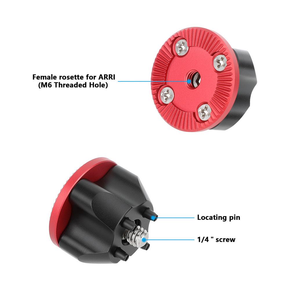 HDRIG Standard ARRI Gear M6 to 1/4 Positioning Mount Extension for Photography (3853) Mount Extension Photography Accessories
