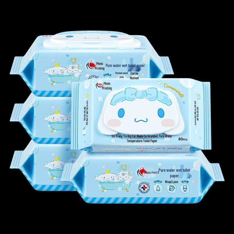 Heart to Heart Wet Toilet Paper Wipes, 5-Pack