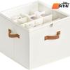 Cross-border Multi-functional Foldable Fabric Shoe Storage and Organizer Box with Lid