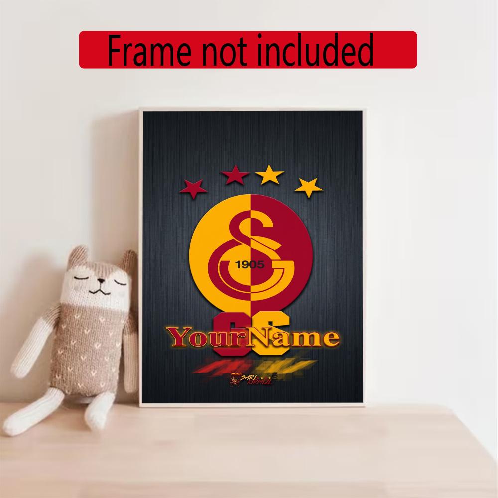 Galatasaray Customize Your Name Diamond Painting Round Diamond Rhinestones Mosaic Diamond Embroidery Wall Paintings Rhinestones Gift Frameless