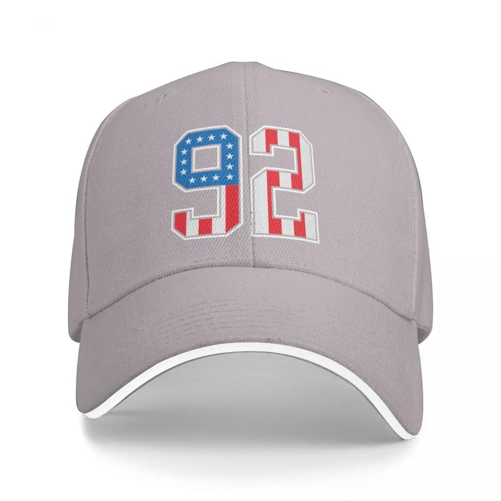 92 American Lucky Number Ninety-two United States Flag Baseball Cap Brand Man Cap Male Hat Custom Hat Men Caps Women's