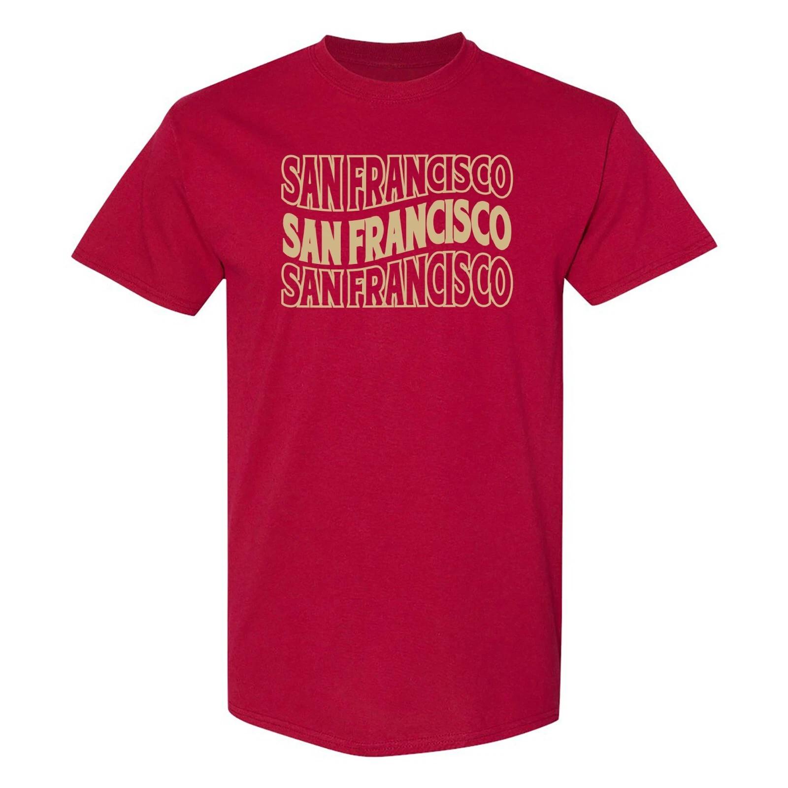 San Francisco Wave - Sport Football Short Sleeve T Shirt - Cardinal L