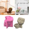 Creative Human Face for Doll Silicone Mold Epoxy Resin Casting Succulent Pot