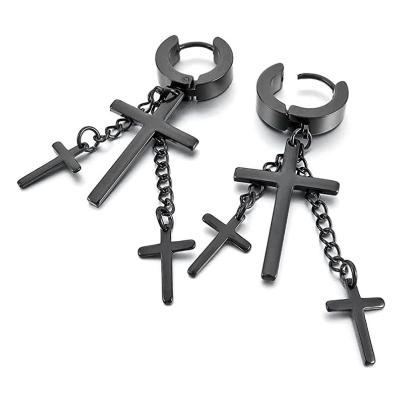 RUI RUI YU 2 Stk/sett Øreklips Titanstål Gotisk Sort Universal Ørepropper