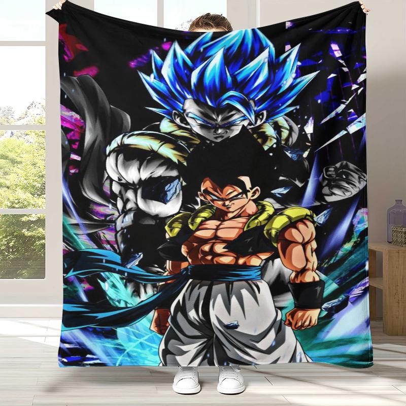 

Anime D-Dragon Ball Game Cartoon Flannel Blanket,Ultra Soft Warm Plush Throw for Home Bedroom Bed Sofa Cover Office Camping 75x90cm