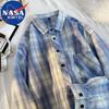 NASA MARVEL Men's Loose-Fit Long-Sleeve Shirt Jacket