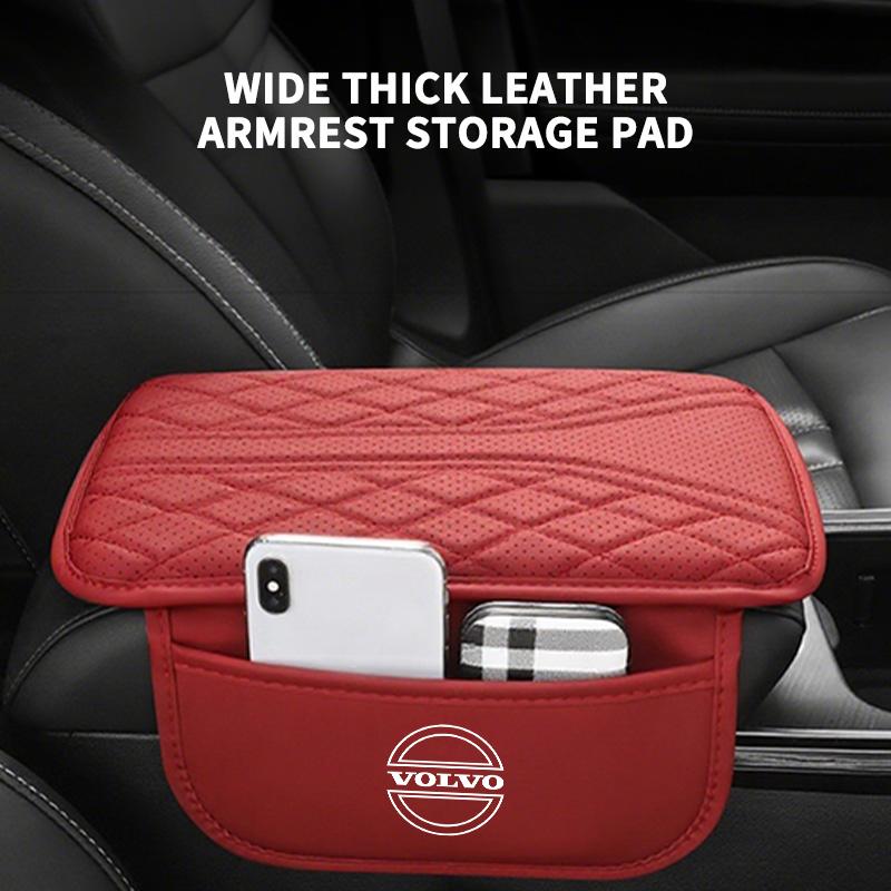 For Volvo Leather Car Armrest Box Pad Auto Arm Rest Mat Car Accessories S60 S80 S90 C30 XC40 XC60 XC70 XC90 V40 V60 V90 T6 JL9