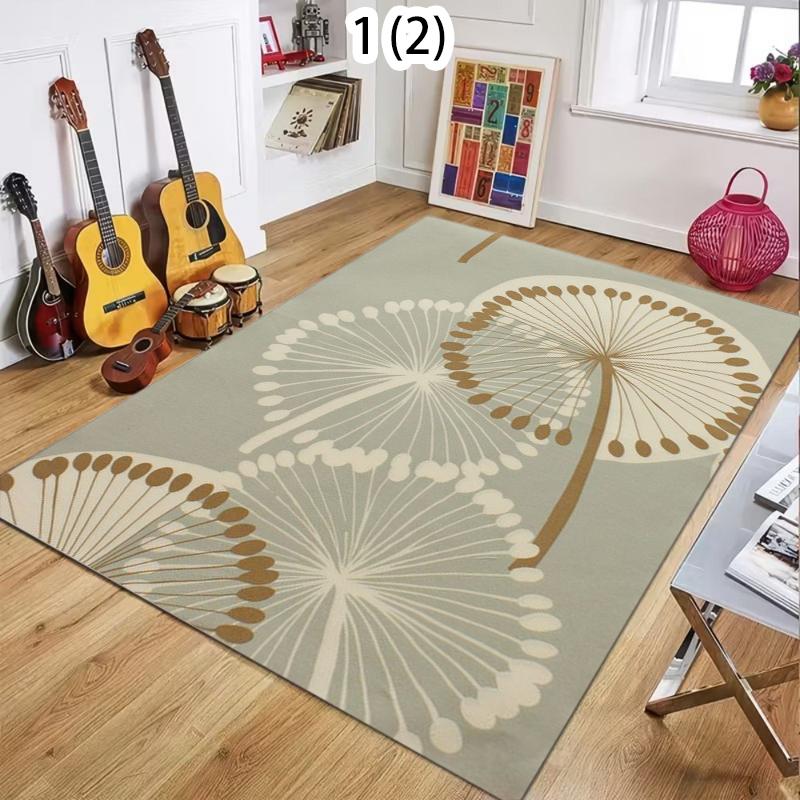 

Bohemian Floral Area Rug Fresh Wabi Sabi Style Green Large Floor Carpet for Living Bedroom Non Slip Washable Doormat Minimalist 40x60CM