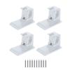 No Drill Shower Curtain Rod Brackets ABS Wall Support with Flat Base and Serrated Grip for Bathroom Bedroom Kitchen Daily Use