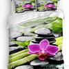 Orchid Dewdrop Zen Stone Arrow Bamboo 3pcs Bedding Set For Bedroom Double Bed Home Textile Duvet Cover Quilt Cover Pillowcase