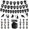 Halloween Skull Crow Letter Pull Flag Latte Flower Cake Plug Set Customized