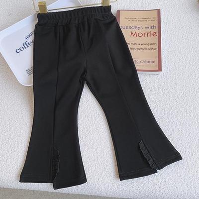 Kids' Korean-Style Girls' Elastic Flared Pants for Spring and Autumn