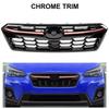 For Black Front Upper Grille with Chrome Molded Trim for Subaru Crosstrek 2018 - 2020-