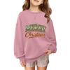 Children's Fashionable Casual Long-sleeved Loose Christmas Print Pullover Sweatshirt