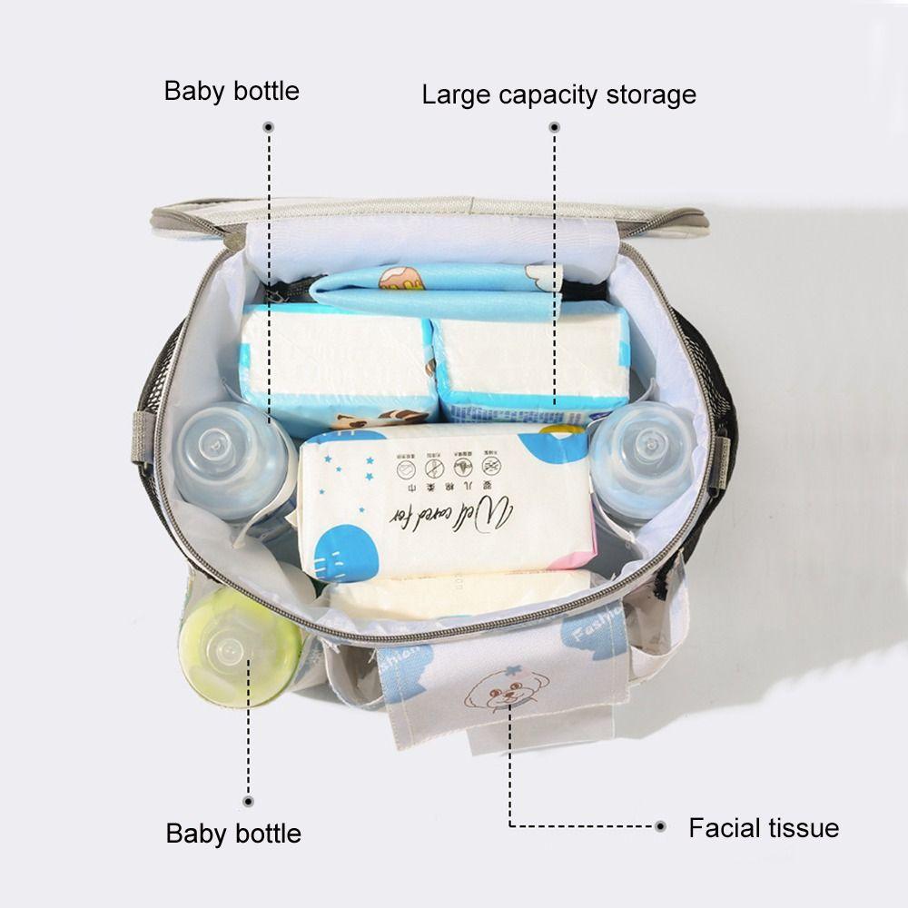 Multifunction Baby Pram Organizer Large-capacity Oxford Cloth Baby Stroller Hanging Bag Diaper Bottle Storage Waterproof