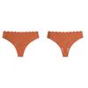 Women's Seamless Thong Sexy Low Rise Wavy Edge No Show Bikini Panties Ladies Invisible Stretch Cheeky Underwear