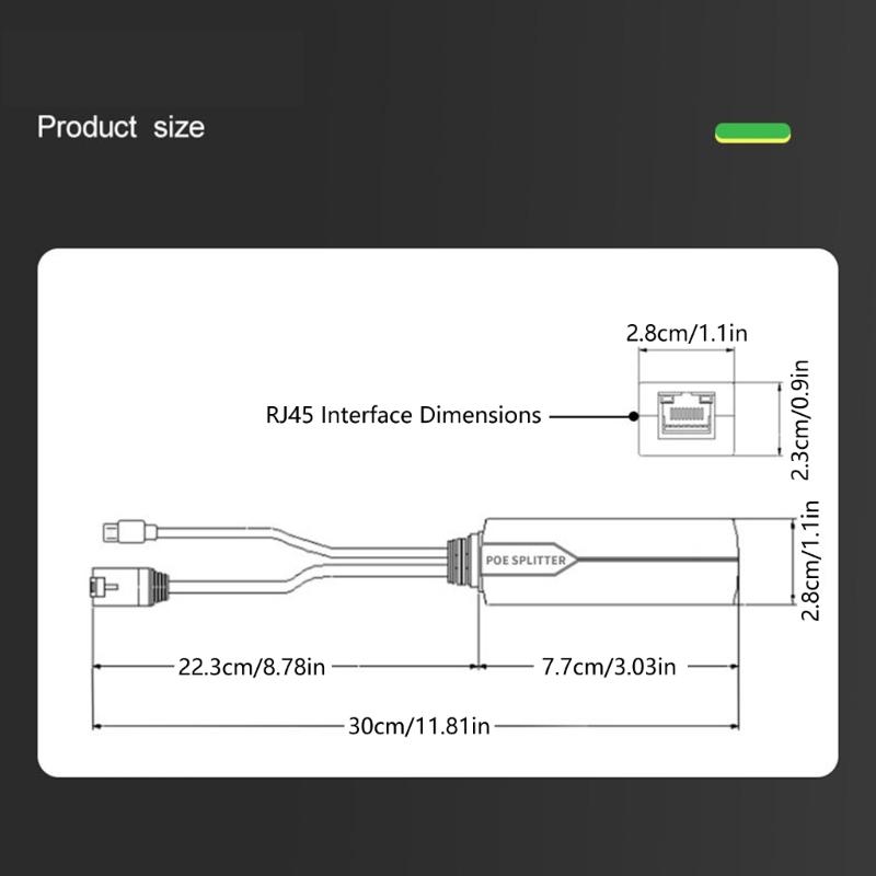 Reliability USB POE Splitter POE Power Supply Converters with USB Interfaces,48V to 5V Stable Output Energy Saving