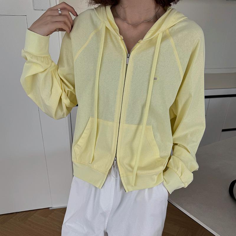 

Европейская весенняя мода 2025: Женская универсальная приталенная толстовка с капюшоном M 90-115 жёлтый