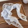 Lace Scarf Headband Women Non Slip Floral Lace Hair Kerchief Head Scarf Chic Lace Triangle Hair Wrap Fashion Accessory Bandana