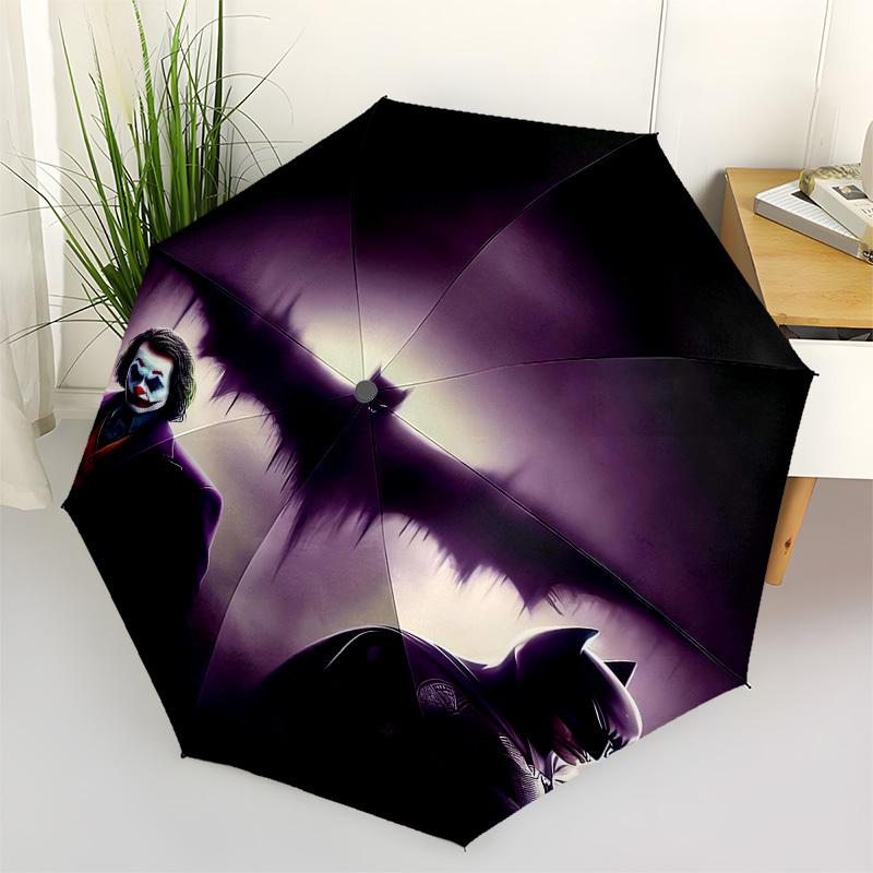 1pc Batman vs Joker: Dark Knight Showdown Umbrella with Plastic Handle,Suitable for All Seasons Travel Outdoor Multi-functional UmbrellaDCS015