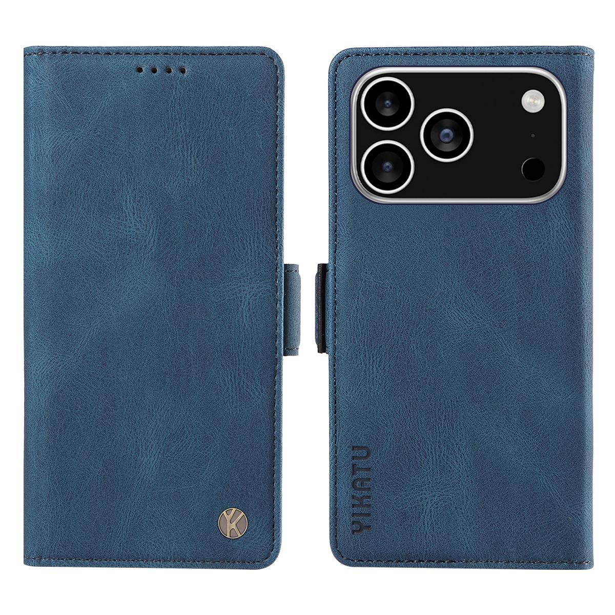 Кожаный чехол для iPhone 17 Pro YIKATU YK-005 с тактильным ощущением «кожа» и кошельком H