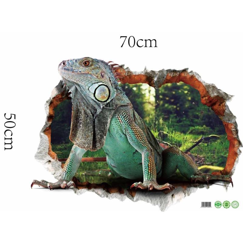 Diy Sticker Animal World Lizard Imitation 3D Wall Stickers Waterproof Wall Stickers Children Room Home Office Decor