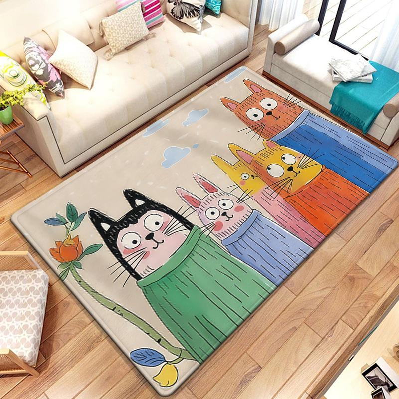 Cartoon Carpet Anime Rug Living Room Bedroom Large Carpet Bathroom Floor Mat Kitchen Door Mat Children's Room Home Decoration