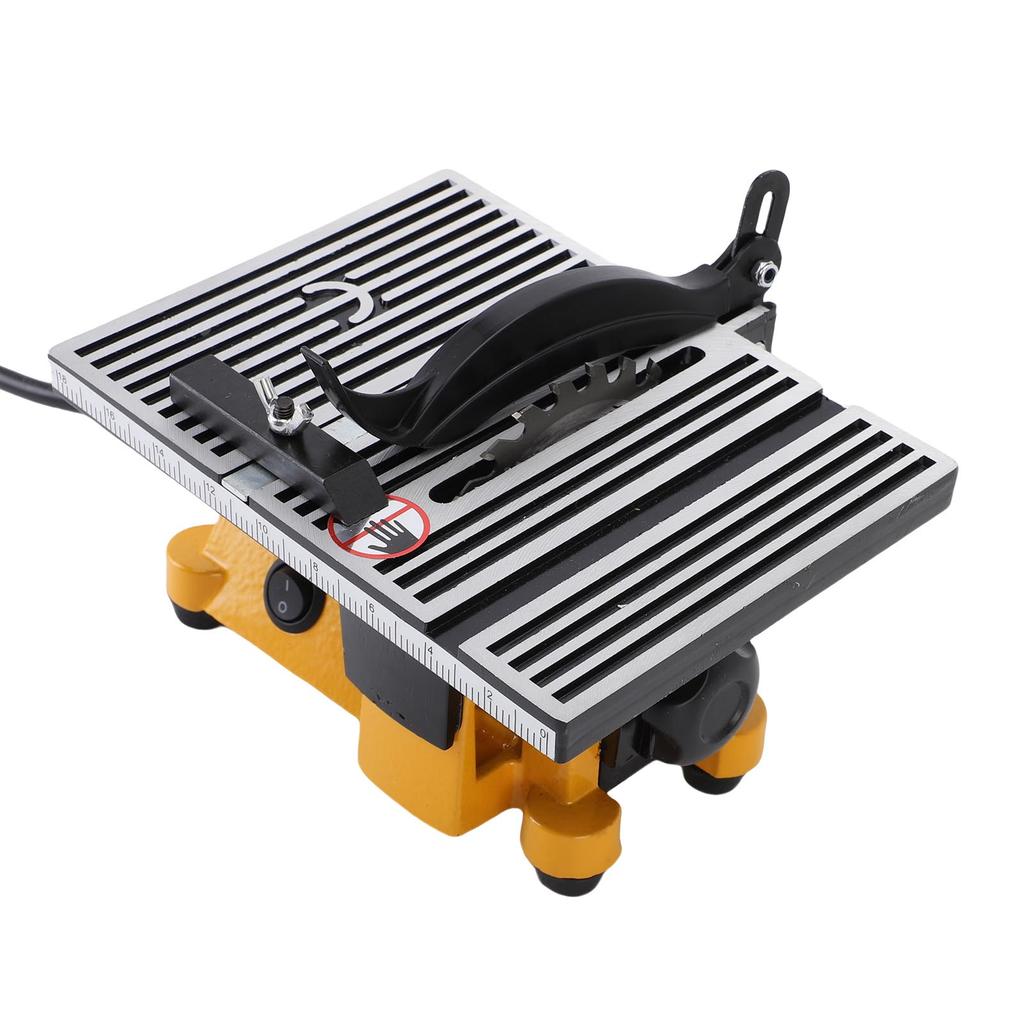 Mini Table Saw Portable Miter Table Saw Bench Electric Cutting Machine for DIY Handmade Woodworking Crafts Aluminum