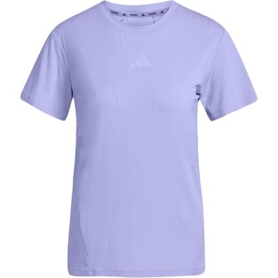 T-shirt sportiva traspirante ad asciugatura rapida Climacool Intensity da donna, top viola chiaro JZ6280