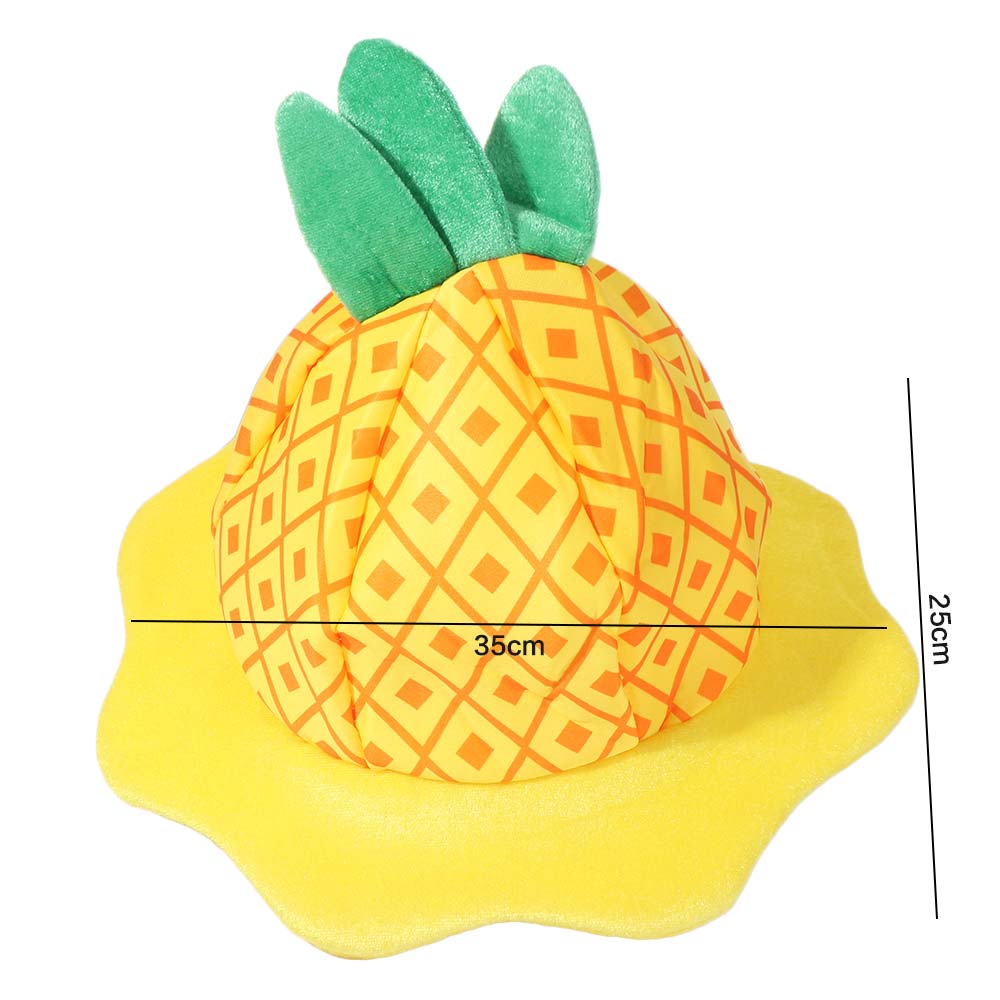 Soft Plush Cartoon Fruit Hat Comfortable Cosplay Headwear Pineapple Hat  Birthday Decorations