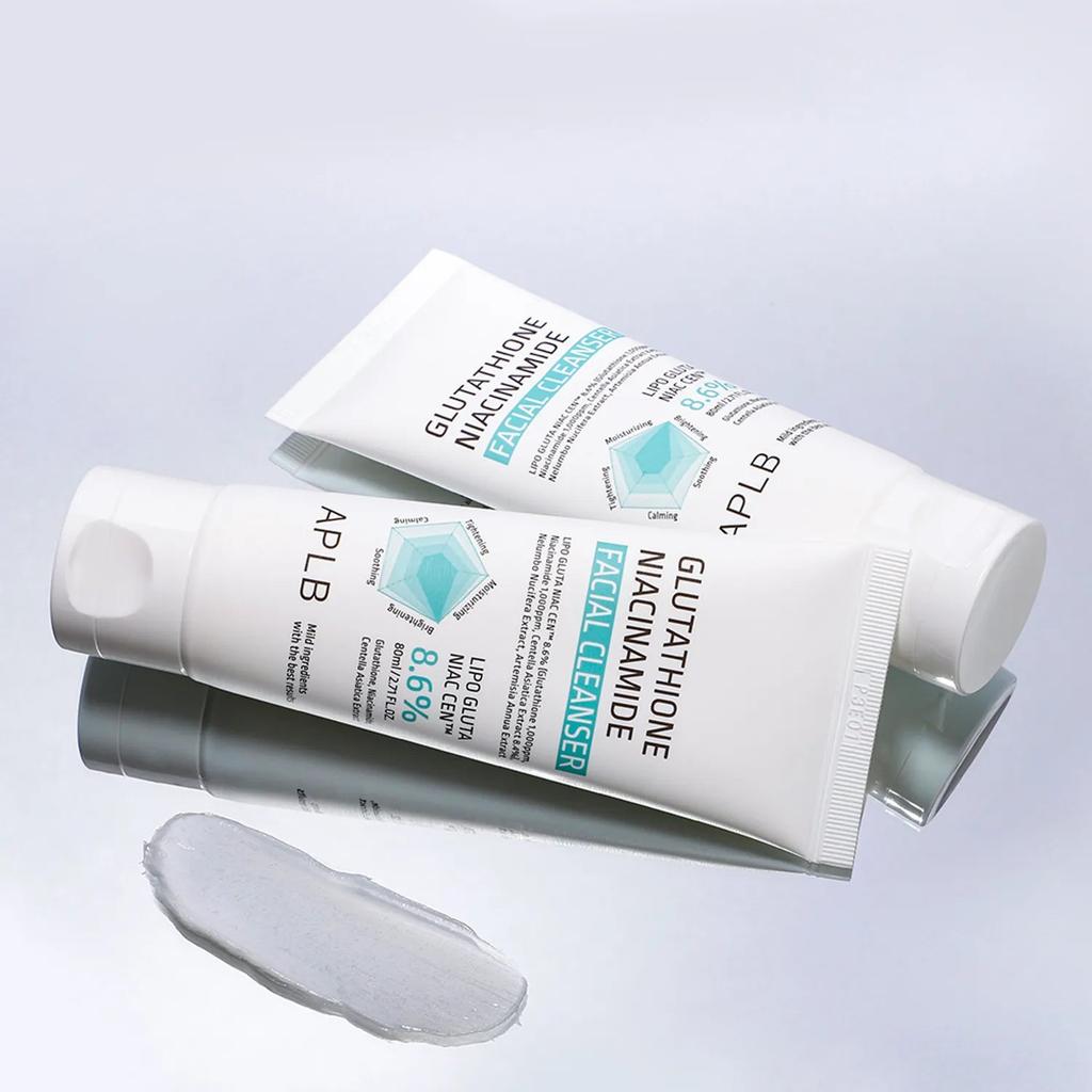 APLB Glutathione Niacinamide Facial Cleanser 80ml | Presenting Hydrated Texture, Brightening, Smoothing Texture