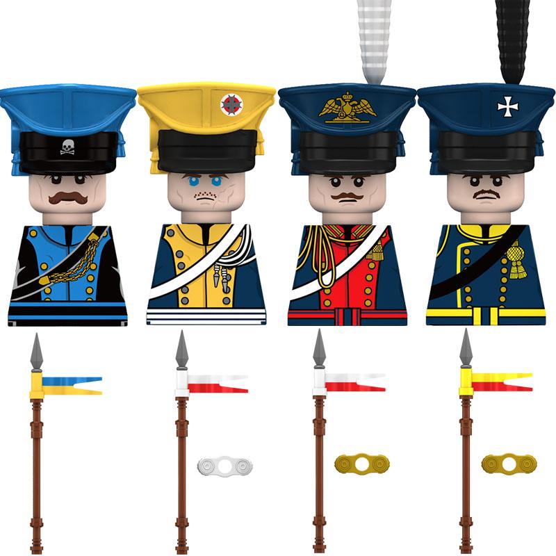 N001052 Neue mittelalterliche Napoleonkriege Soldaten aller Länder Actionfigur Herzog Marschall Schwert Kinder Mini Bausteine Spielzeug Geschenk